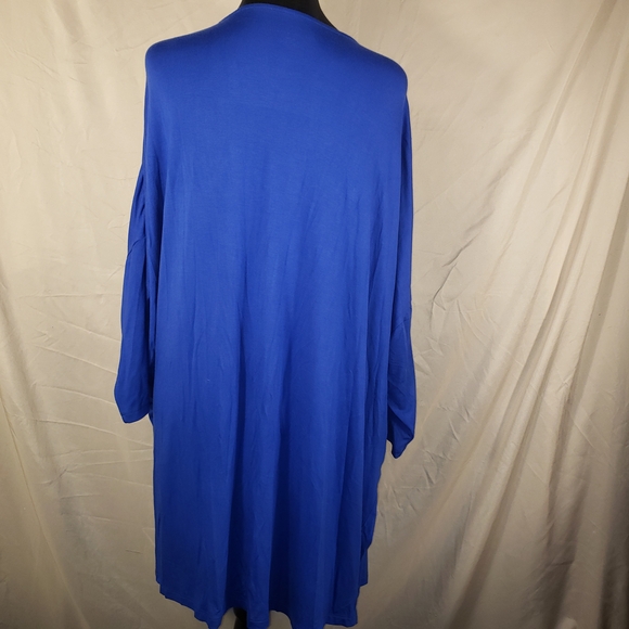 Lane Bryant Royal Blue Open Front Lightweight Cardigan - 18/20 - Picture 3 of 4